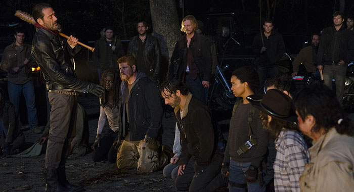 The Walking Dead, Negan faces Rick's crew (Gene Page/AMC)