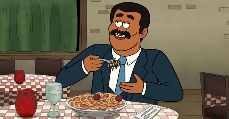 Neil deGrasse Tyson appears on a Halloween episode of Regular Show (Cartoon Network)