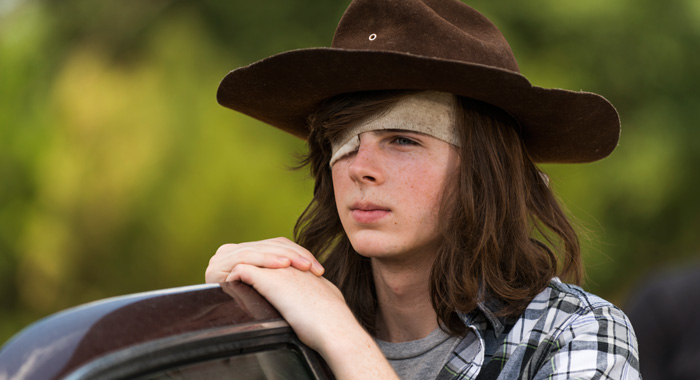 Chandler Riggs as Carl - The Walking Dead _ Season 7, Episode 5 (Gene Page/AMC)