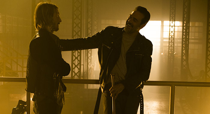 The Walking Dead - Austin Amelio as Dwight, Jeffrey Dean Morgan as Negan (Gene Page/AMC)