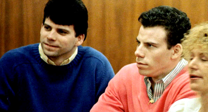 Snapped: murder defendants Erik (R) and Lyle Menendez (MIKE NELSON/AFP/Getty Images)