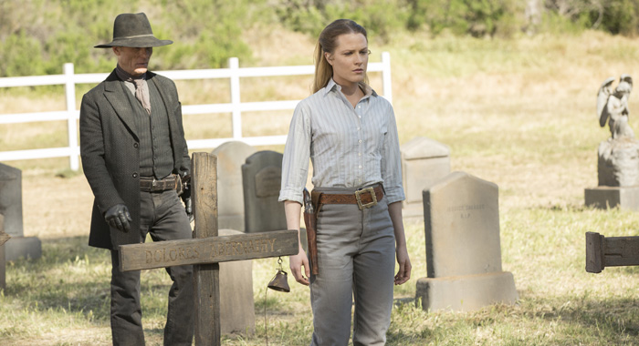 Westworld Episode 10: Ed Harris, Evan Rachel Wood. (John P. Johnson/HBO)