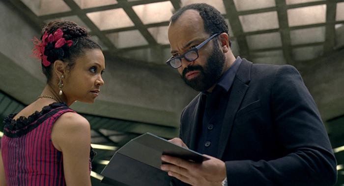Thandie Newton and Jeffrey Wright in Westworld (HBO)