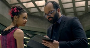Thandie Newton and Jeffrey Wright in Westworld (HBO)