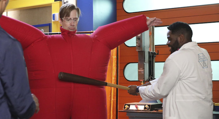 POWERLESS -- "Wayne or Lose" Episode 102 -- Pictured: (l-r) Josh Breeding as Steve, Ron Funches as Ron -- (Photo by: Evans Vestal Ward/NBC)