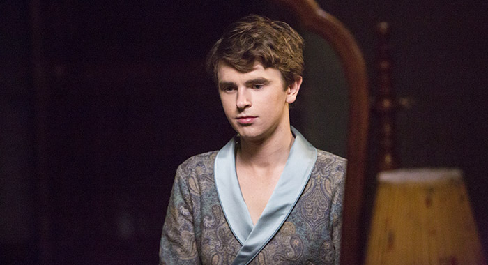 Freddie Highmore stars as Norman Bates in A&E's "Bates Motel" (Bettina Strauss/A&E)