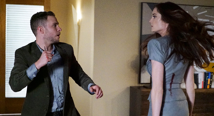 IAIN DE CAESTECKER, MALLORY JANSEN in MARVEL'S AGENTS OF S.H.I.E.L.D. (ABC/Eric McCandless)