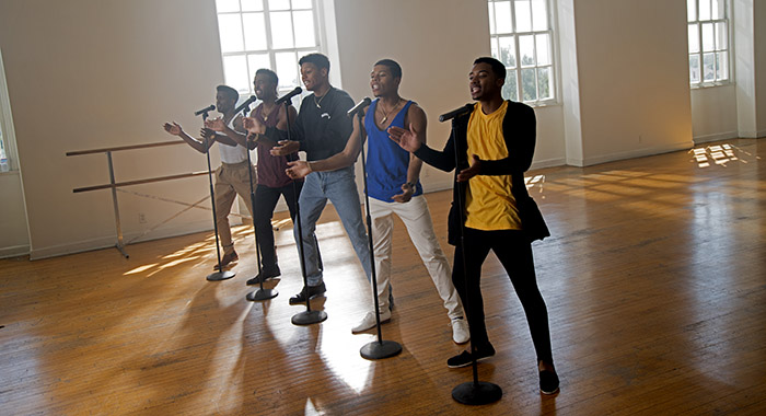 THE NEW EDITION STORY mini series, Los Angeles, California, May 12, 2016. (Bennett Raglin/BET)