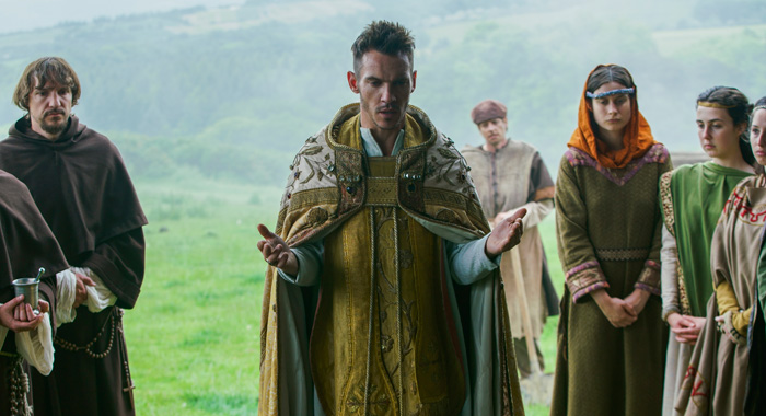 Jonathan Rhys Meyers as Bishop Heahmund in Vikings (Jonathan Hession/History)