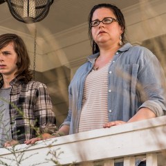 Chandler Riggs, Ann Mahoney in ep 708 The Walking Dead (Gene Page/AMC)