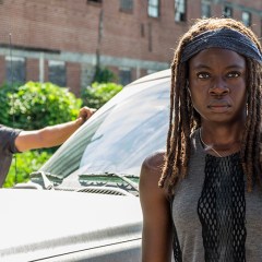 Norman Reedus as Daryl Dixon, Danai Gurira as Michonne in ep709 The Walking Dead (Gene Page/AMC)