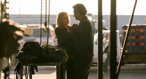 Kim Dickens as Madison Clark, Cliff Curtis as Travis Manawa - Fear the Walking Dead _ Season 3, Episode 1 (Michael Desmond/AMC)