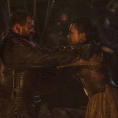 Game of Thrones, season 7: Pilou Asboek as Euron Greyjoy and Keisha Castle-Hughes as Obara Sand – Photo: Helen Sloan/HBO