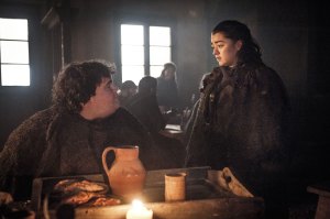 Game of Thrones, season 7: Ben Hawkey as Hot Pie and Maise Williams as Arya Stark (Helen Sloan/HBO)