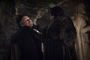 Game of Thrones, season 7: Aidan Gillen as Littlefinger and Kit Harington as Jon Snow (Helen Sloan/HBO)