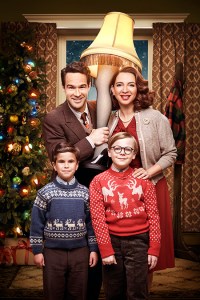 Chris Diamantopoulos, Maya Rudolph, Andy Walken and Tyler Wladis in FOX's live musical event, A CHRISTMAS STORY LIVE! (Tommy Garcia/Fox)