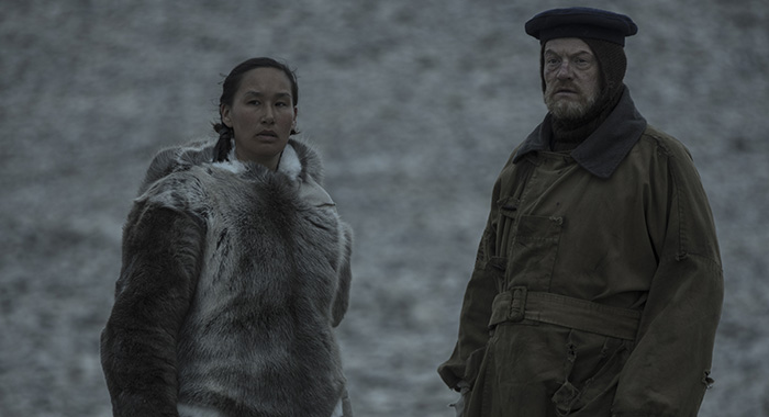 Nive Nielsen as Lady Silence/Silna, Jared Harris as Francis Crozier - The Terror _ Season 1, Episode 10 - Photo Credit: Aidan Monaghan/AMC