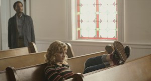 Castle Rock -- "Severance" -- Episode 101 -- Henry Deaver, a death-row attorney, confronts his dark past when an anonymous call lures him back to his hometown of Castle Rock, Maine. Henry Deaver (Andre Holland) and Jackie (Jane Levy), shown. (Photo by: Patrick Harbron/Hulu)