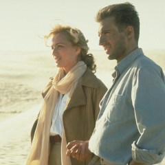 Kristin Scott Thomas as Katherine Clifton and Ralph Fiennes as Count Almaszy in The English Patient (Miramax Films)