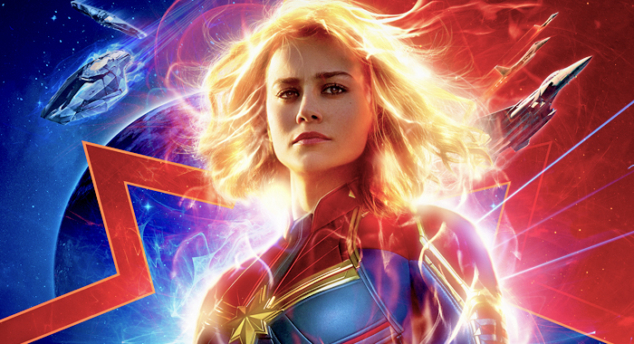 Brie Larson in Captain Marvel poster