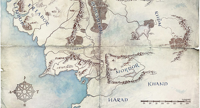 Lord of the Rings series map (Amazon Prime Video)