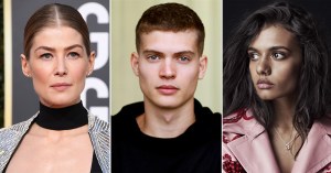 Rosamund Pike, Josha Stradowski and Madeleine Madden