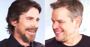 Christian Bale and Matt Damon Talk <em>Ford v Ferrari</em>‘s Epic Races