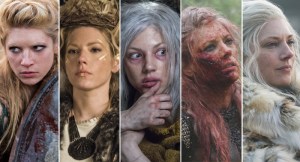 Katheryn Winnick as Lagertha in Vikings (1, 3 & 5 Jonathan Hession; 2 & 4 Bernard Walsh/©History Channel / Photo 1 Courtesy Everett Collection)