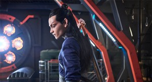 Pictured: Evan Evagora as Elnor of the CBS All Access series STAR TREK: PICARD. Photo Cr: James Dimmock/CBS Â©2019 CBS Interactive, Inc. All Rights Reserved.