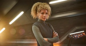 Pictured: Michelle Hurd as Raffi of the CBS All Access series STAR TREK: PICARD. Photo Cr: James Dimmock/CBS Â©2019 CBS Interactive, Inc. All Rights Reserved.