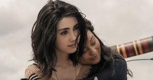 Alexa Mansour as Hope, Aliyah Royale as Iris - TWD: World Beyond _ Season 1 - Photo Credit: Sarah Shatz/AMC