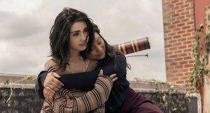 Alexa Mansour as Hope, Aliyah Royale as Iris - TWD: World Beyond _ Season 1 - Photo Credit: Sarah Shatz/AMC