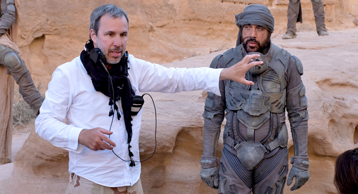 Denis Villeneuve on the set of Dune