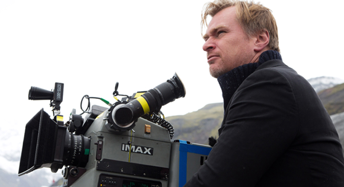 Christopher Nolan on the set of Interstellar