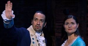 Lin-Manuel Miranda and Phillipa Soo in Hamilton