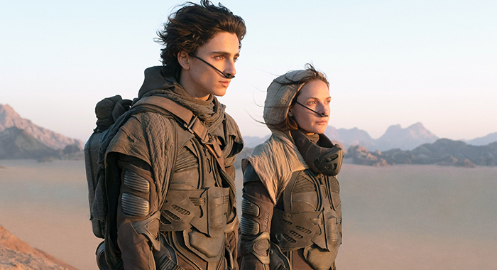 Timothee Chalamet and Rebecca Ferguson in Dune