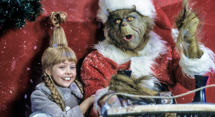 Taylor Momsen and Jim Carrey in How the Grinch Stole Christmas