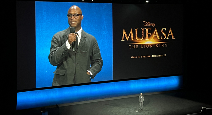 Barry Jenkins speaks onstage about the movie 'Mufasa: The Lion King' during the Walt Disney Studios presentation at CinemaCon 2024