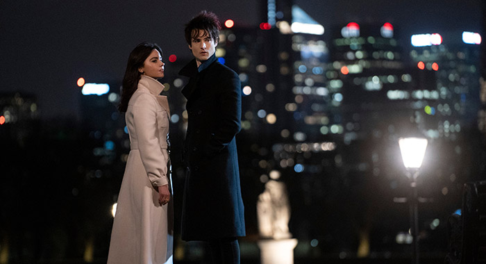 Jenna Coleman as Johanna, Tom Sturridge as Dream in The Sandman season 1