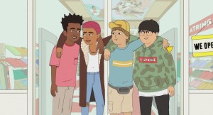 Fairfax. Derica (voiced by Kiersey Clemons), Dale (voiced by Skyler Gisondo), Benny (voiced by Peter S. Kim), and Truman (voiced by Jaboukie Young-White); Credit: Amazon Studios