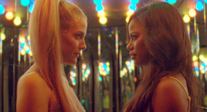 Riley Keough and Taylour Paige in Zola