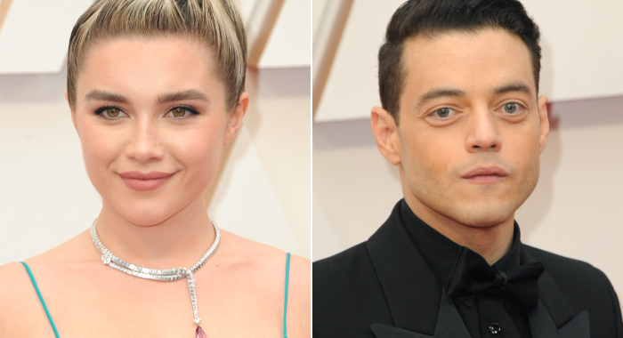 Florence Pugh and Rami Malek at the 2020 Oscars