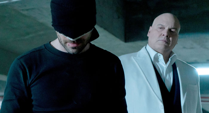 Charlie Cox and Vinent D'Onofrio in Daredevil