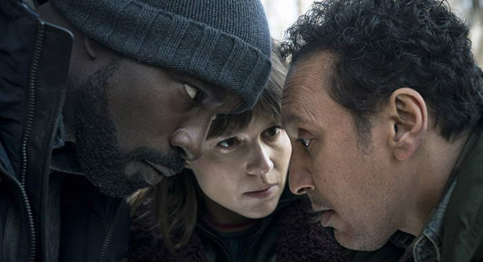 Mike Colter, Katja Herbers and Aasif Mandvi in Evil season 2