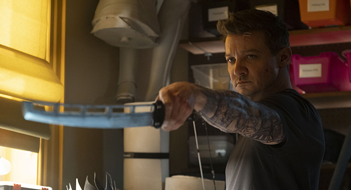 Jeremy Renner as Clint Barton/Hawkeye in Marvel Studios' HAWKEYE. Photo by Chuck Zlotnick. ©Marvel Studios 2021. All Rights Reserved.