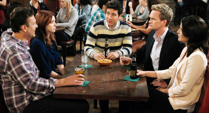 Jason Segel, Alyson Hannigan, Josh Radnor, Neil Patrick Harris, and Cobie Smulders in How I Met Your Mother