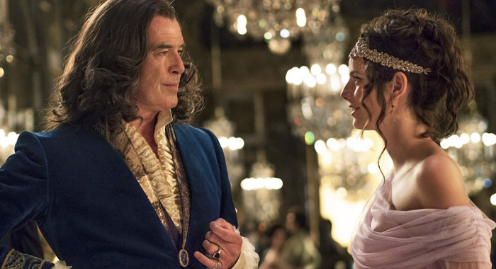 Pierce Brosnan and Kaya Scodelario in The King's Daughter (2022)