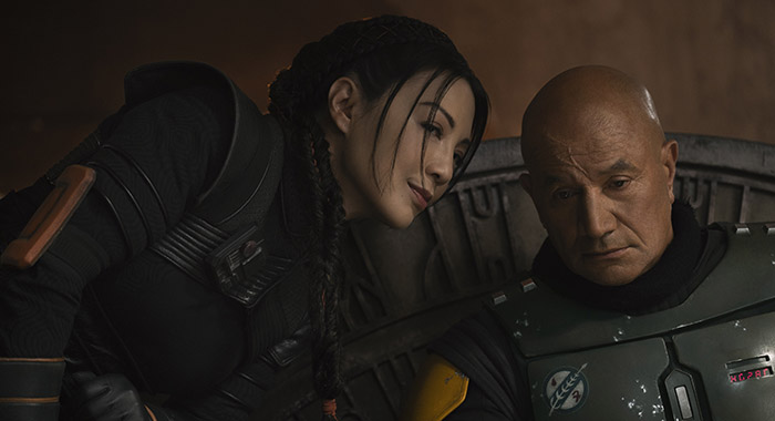 Ming-Na Wen and Temuera Morrison in THE BOOK OF BOBA FETT