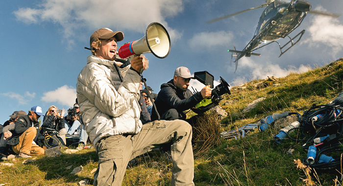 Michael Bay on the set of Transformers: The Last Knight