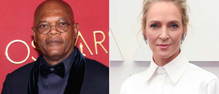 Samuel L. Jackson and Uma Thurman at the 94th Academy Awards